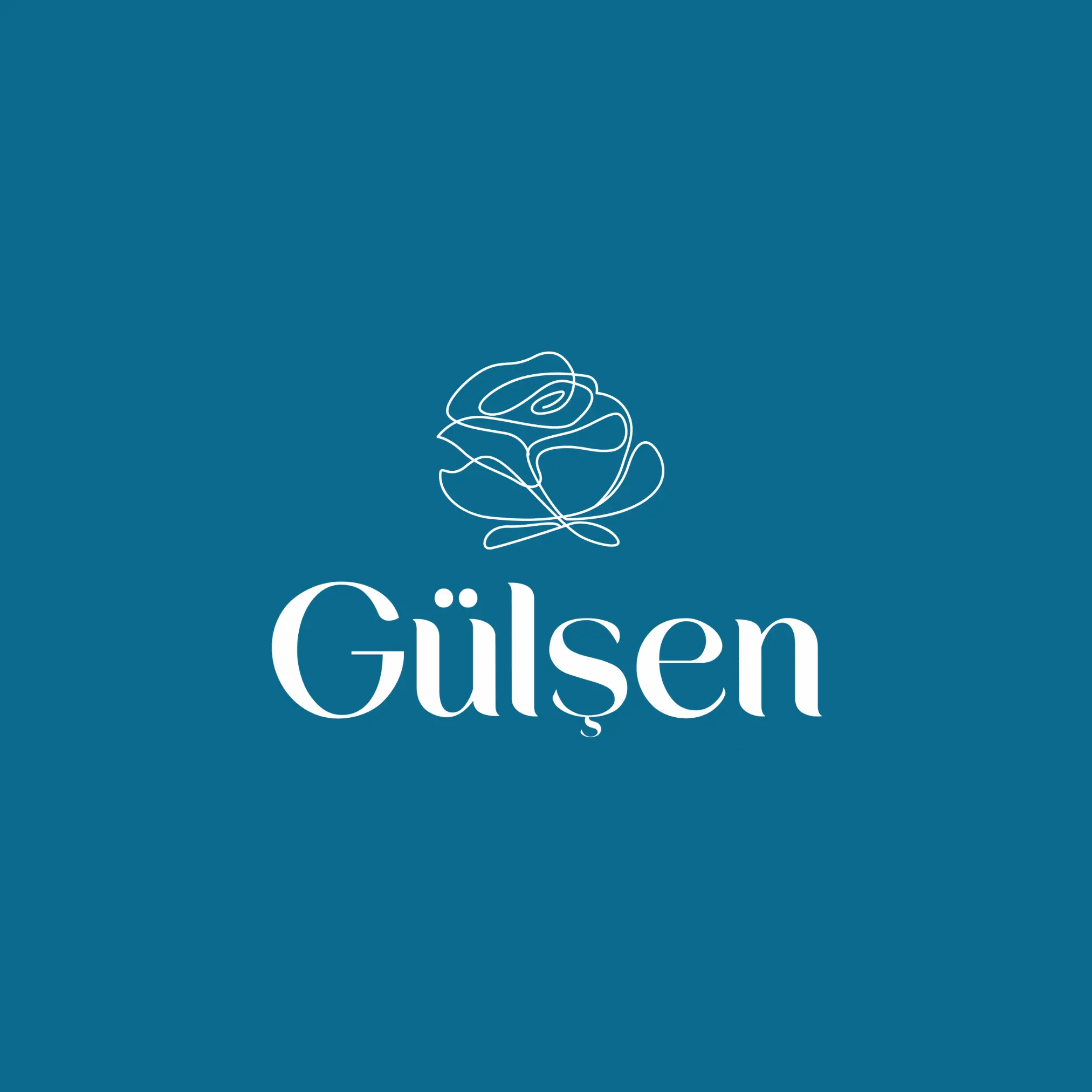 Logo carre Gülşen Foodtruck & Traiteur sur fond bleu